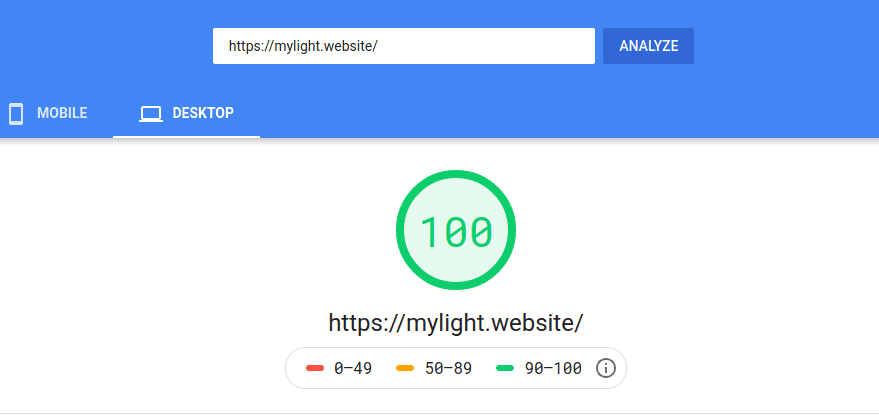 light-website-google-pagespeed