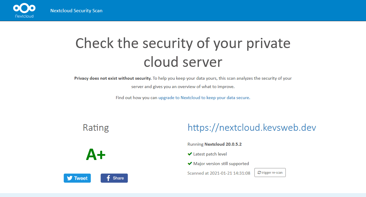 nextcloud-security-scan