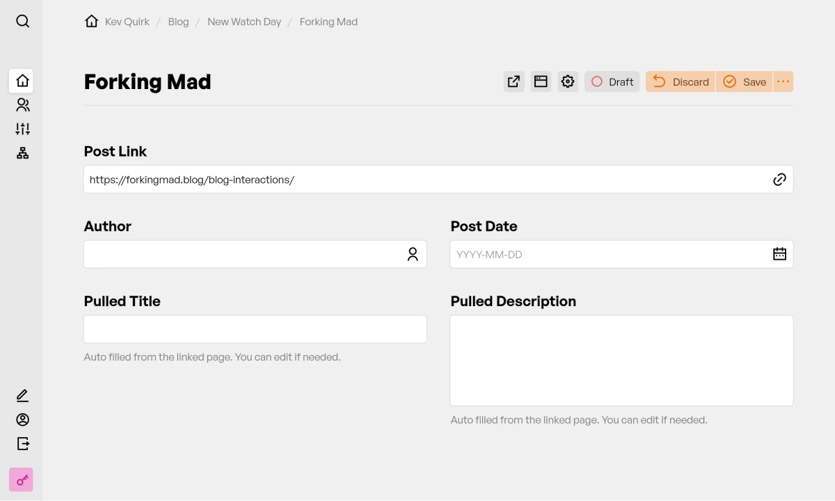 New community echo with a link pasted