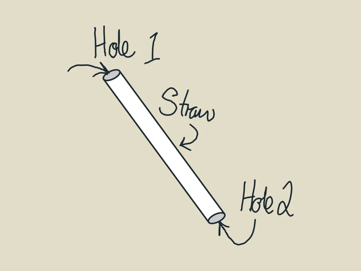 straw 2 holes